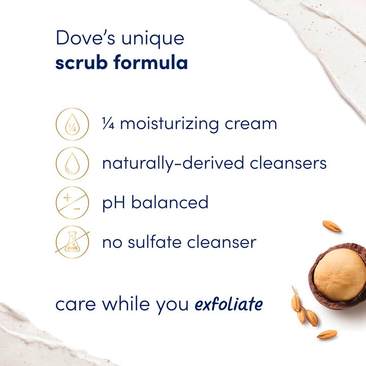 Dove Scrub Macadamia Rice Milk 15 oz