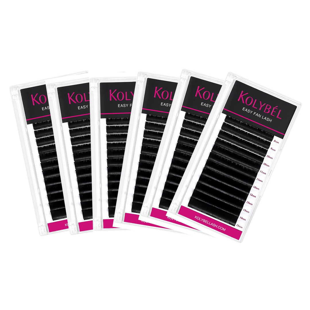Easy Fan Lashes 0.05 D 8-15MM * 3 Packs & 0.07 D 8-15MM *2 Packs