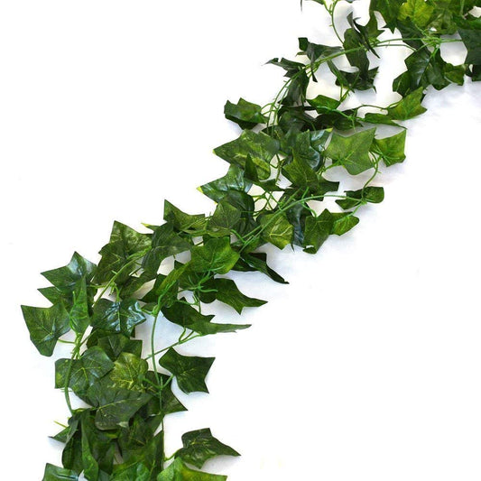 12 Pack 84 Ft Artificial Garland Fake Foliage Artificial Ivy Vine Ivy Leaves Garland Artificial Hanging Plants Wedding Garland for Home Decor Indoor Outdoors Wedding Wall Decor (Ivy Leaves)