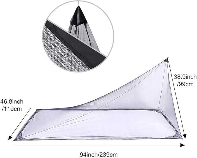 4Monster Camping Insect Net with Carry Bag, Compact and Lightweight, Fits Bed,Sleeping Bags,Tent (Single)