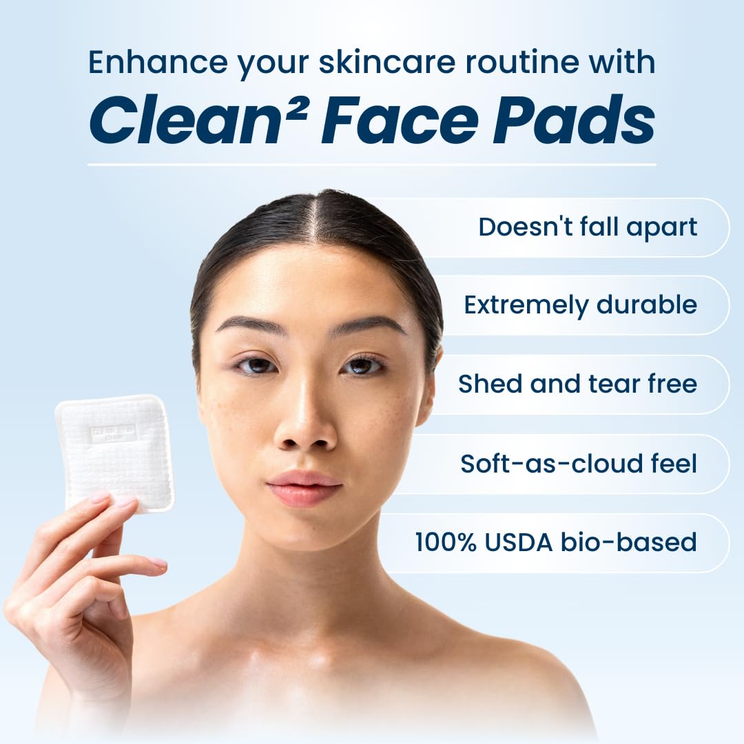 Clean Skin Club Clean² Pads 2.0 | Organic Cotton | Ultra Soft & Textured