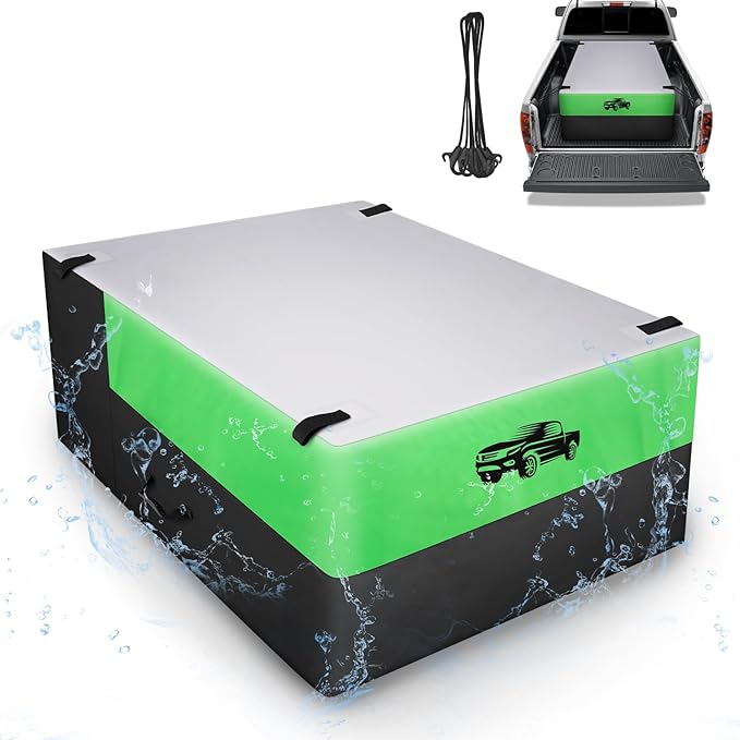 2025 Upgraded Truck Bed Cargo Bag- 26 Cubic (51''x40''x22''),100% Waterproof Pickup Bed Storage Fits Any Truck Size with 4 Stretch Cords, 1680D Heavy Duty PVC Fabric Cargo Bag