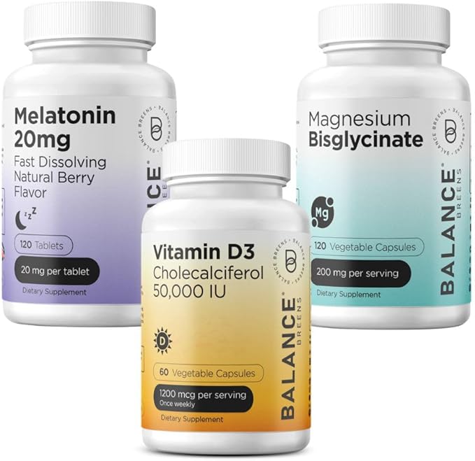 Balance Breens Melatonin 20mg + Magnesium + Vitamin D3