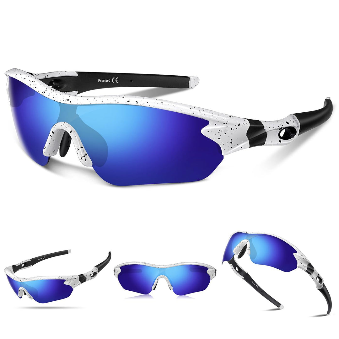 Polarized Sports Sunglasses for Men Women Youth Baseball Running Fishing Tennis Golf Cycling Driving Motor TAC UV400 TR90