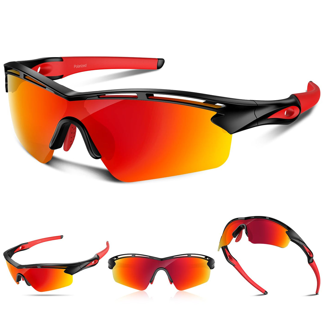 Polarized Sports Sunglasses for Men Women Youth Baseball Cycling Running Driving Fishing Tennis Golf Motor TAC UV400 TR90