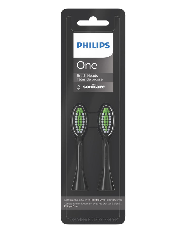 Philips One by Sonicare, 2 Brush Heads, Shadow Black, BH1022/06