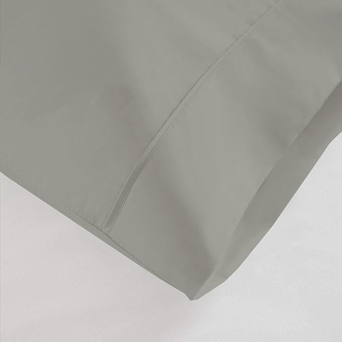 4-PC Cot Sheet Set, 33x75, 100% Cotton Fitted Sheet - Perfect for Narrow Twin/RV Bunk/Camping Cot/Guest Bed Replacement, Fits Up to 4-8" Deep Mattress - Grey Solid