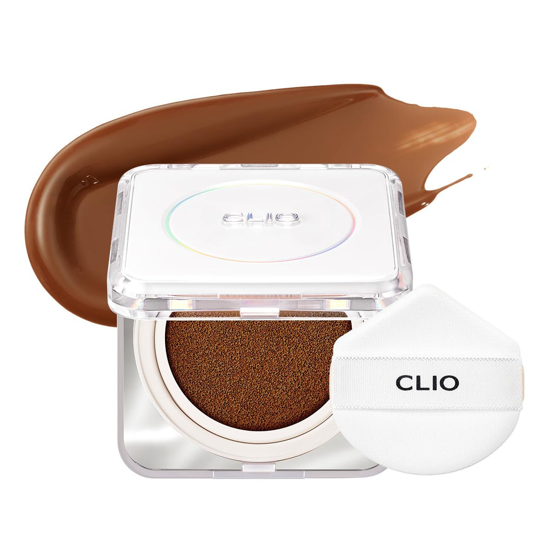 CLIO Kill Cover Founwear Cushion Foundation – Korean Makeup, Full High Coverage, Airy Satin Finish, Skin Fit, 38W MAHOGANY