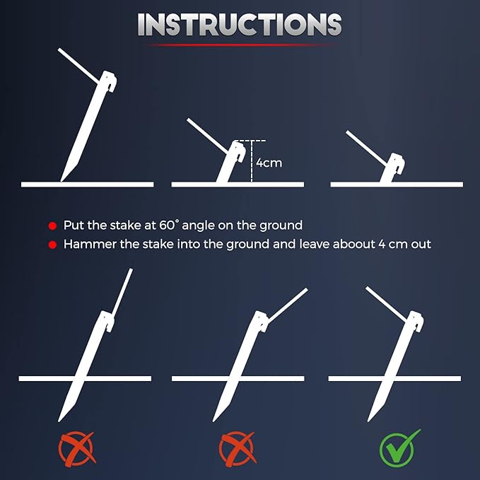 9 Inch Plastic Inflatable Stakes Yard Stakes Replacement Yard Inflatable Accessories for Inflatables Camping Tent Stakes Tent Pegs for Christmas Garden Home Decorations