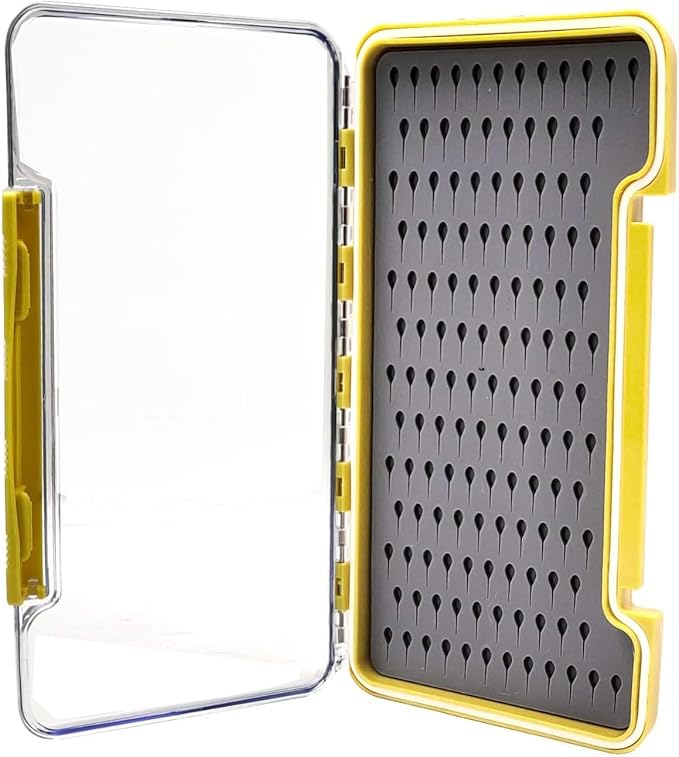 Aventik Fly Fishing Boxes Silicone Super Slim Fishing Storage Fishing Tackle Case Waterproof Best Pocket Sizes 7.36"X4.02"X0.63"/5.39"X3.74" X0.63''(1pcs-g048lt)