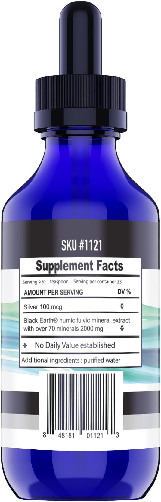 The Food Movement Black Earth Silver with Humic Fulvic Acids, Trace Minerals for Immune Support, Detox, Gut Health – 8 fl oz Liquid Drops Supplement