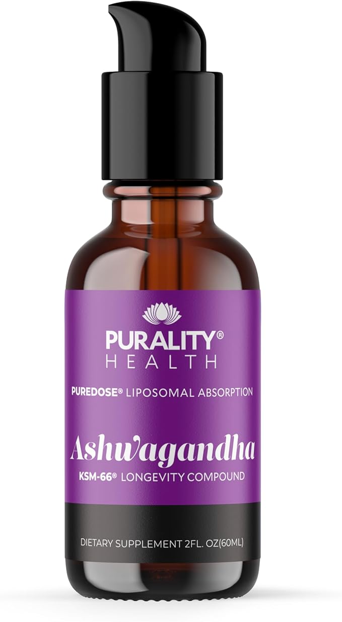 Ashwagandha Liposomal Liquid Formula for Enhanced Memory and Brain Performance, KSM-66 Ashwagandha Extract, 2 fl oz, Chai Flavor
