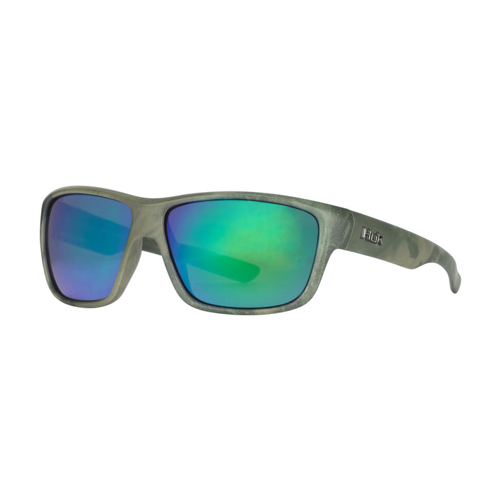 HUK, Polarized Lens Eyewear with Performance Frames, Fishing, Sports & Outdoors Sunglasses Panto, (Spar) Green Mirror/Southern Tier Subphantis, Medium/Large