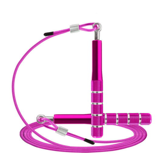 Jump Rope, Wastou Speed Jumping Rope for Training Fitness Exercise, Adjustable Adults Workout Skipping Rope for Men, Women, Kids, Girls (Pink)