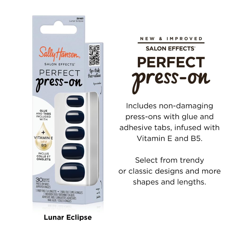 Sally Hansen Instant Cuticle Remover | Aloe Gel & Lunar Eclipse Press-On Nails Kit