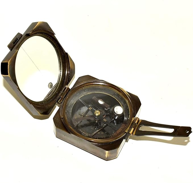 Antique Compass Solid Brass Heavy Compass Vintage Style Brass Compass Compass 3 Inch Nautical Compass Bronze Compass Professional Outdoor Compass Collectibles Compass Gift Item