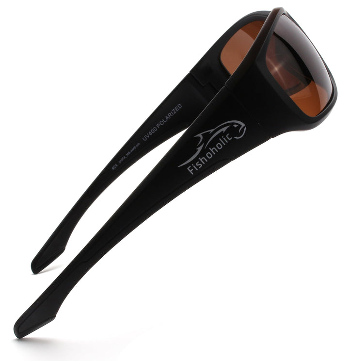 Fishoholic BiFocal - x1.5 x2.0 x2.5 (Reader) - Polarized Bi-Focal Fishing Sunglasses - UV400 Great Fishing Gift for Father Dad (x1.5-GB-AMB)