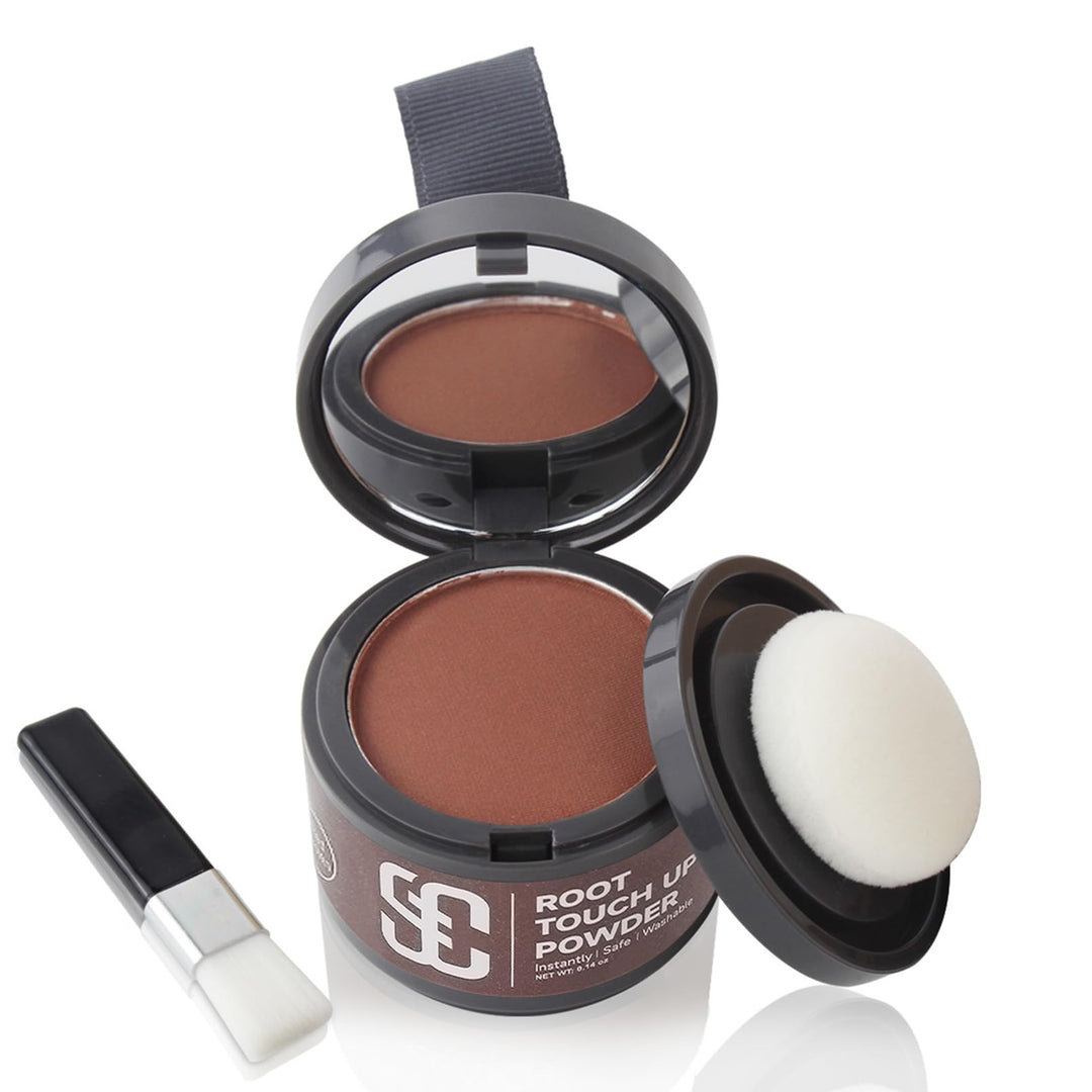 SOVONCARE Instantly Hairline Powder, Hairline Shadow Gray Hair Coverage Touch Up Hair Powder for Thinning Hair for Women Hair Root Touch Up Powder Hair Root Cover Up Conceals Hair Loss Red Brown