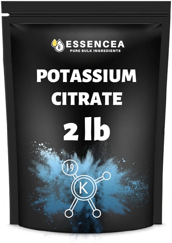 Potassium Citrate Powder 2LB by Essencea Pure Bulk Ingredients | 100% Potassium Citrate | Premium Quality Supplement (32 Ounces) [Packaging May Vary]