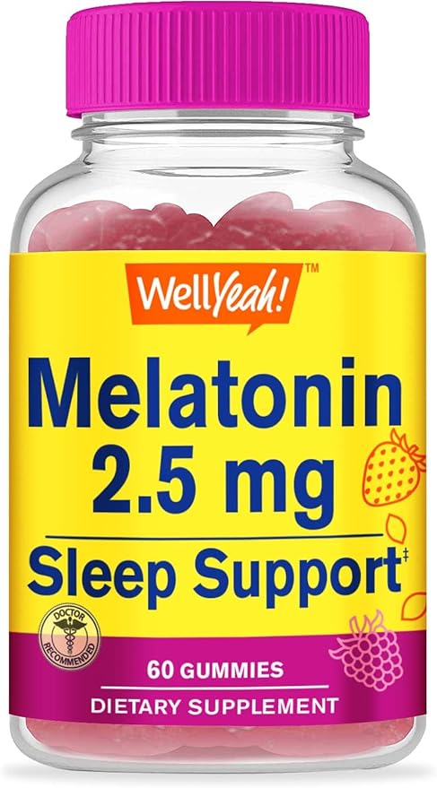 Melatonin 2.5mg + Probiotic Men 10B CFUs, Gummies Bundle - Great Tasting, Vitamin Supplement, Gluten Free, GMO Free, Chewable Gummy