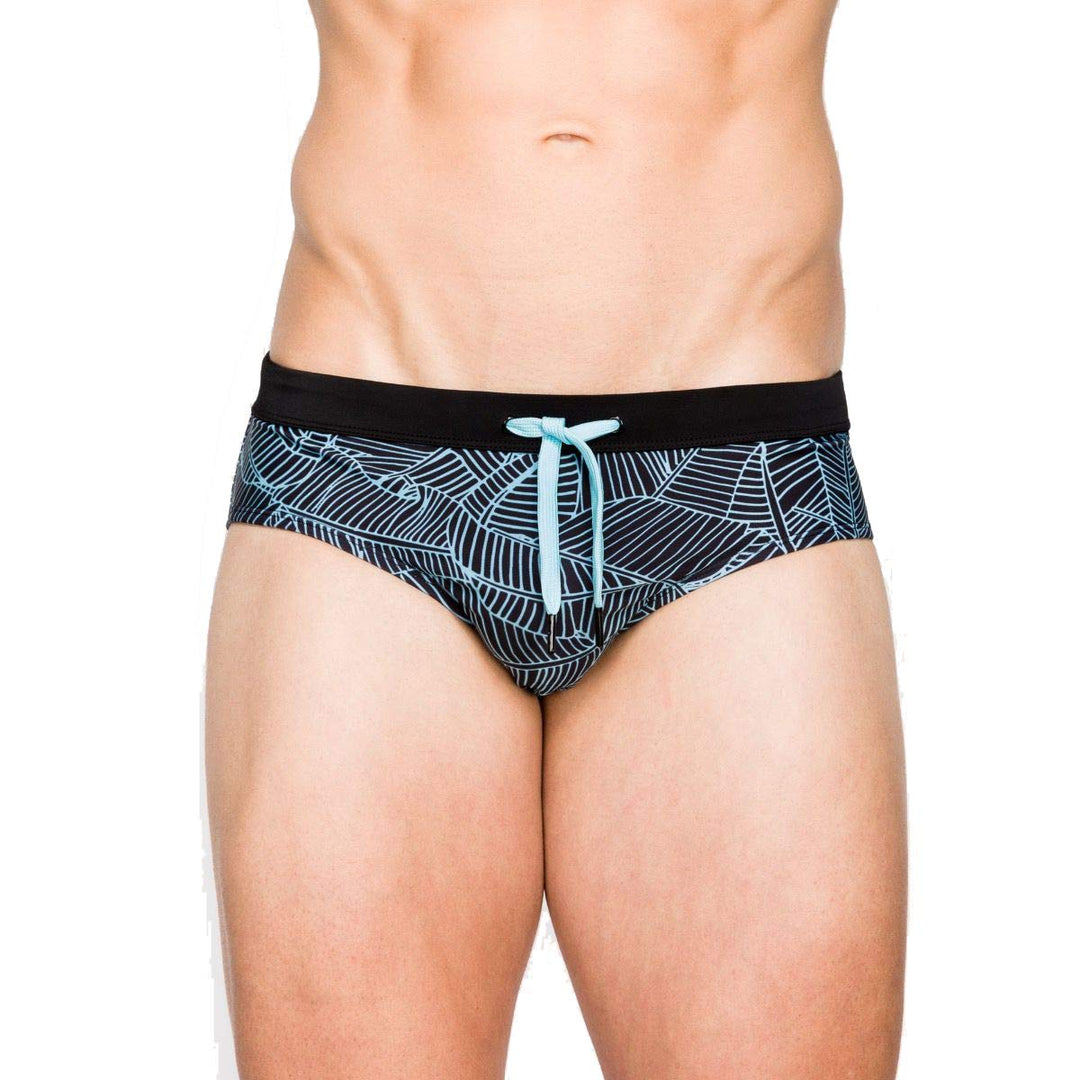 UXH Men's Sexy Swimwear Swim Briefs Bikini Swimsuits Surf Board Shorts Dark Gray