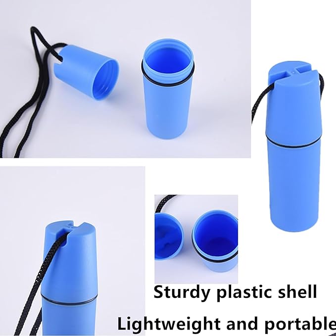 2 Pcs Diving Dry Box Waterproof Float Diving Bottle Holder Storage Boxes with Lanyard Float Diving Kayak Boat Canoe Swimming Accessories for Kayak Boat Canoe Swimming, Blue