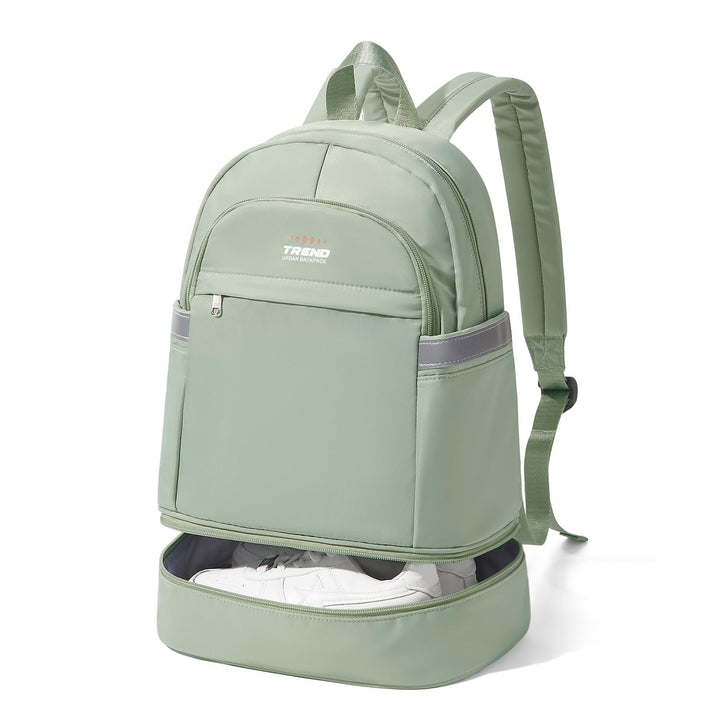 coofay Small Gym Backpack For Women Men Small Gym Bag With Shoe Compartment Waterproof Sports Backpack Dance Travel Backpack Green