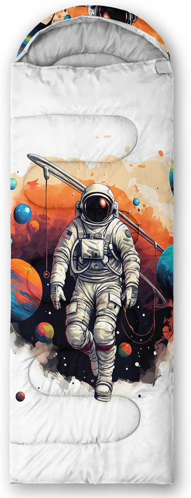 AILONEN Boys Sports Camping Sleeping Bags,Lightweight & Waterproof,3 Season Warm & Cool Weather,Black Player Basketball Sleeping Bags for Kids Adults,Travelling,Outdoors