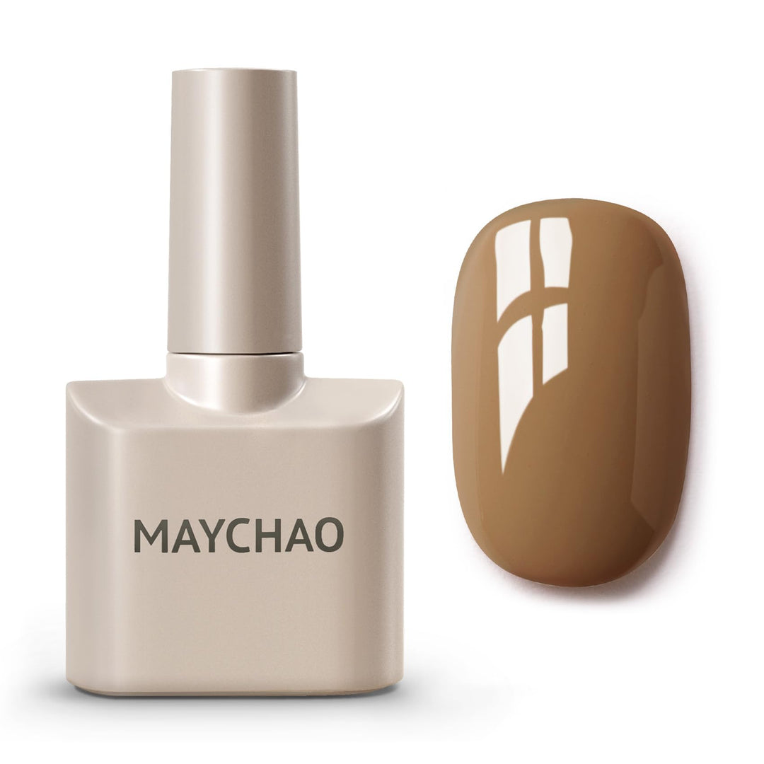 Maychao 15Ml Gel Nail Polish 1Pc Coffee Brown Gel Polish Soak Off Uv Led Nail Polish Nail Art Starter Manicure Salon Diy At Home