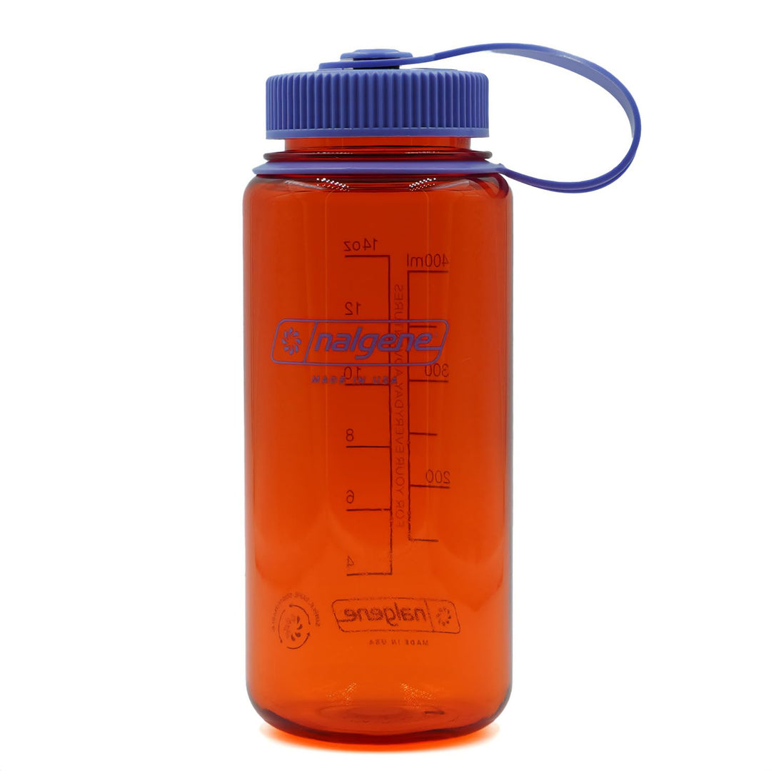 Nalgene Water Bottle - Lightweight Sustain Tritan BPA-Free Shatterproof Bottle for Backpacking, Hiking, Gym, 16 OZ, Wide Mouth, Marmalade Orange