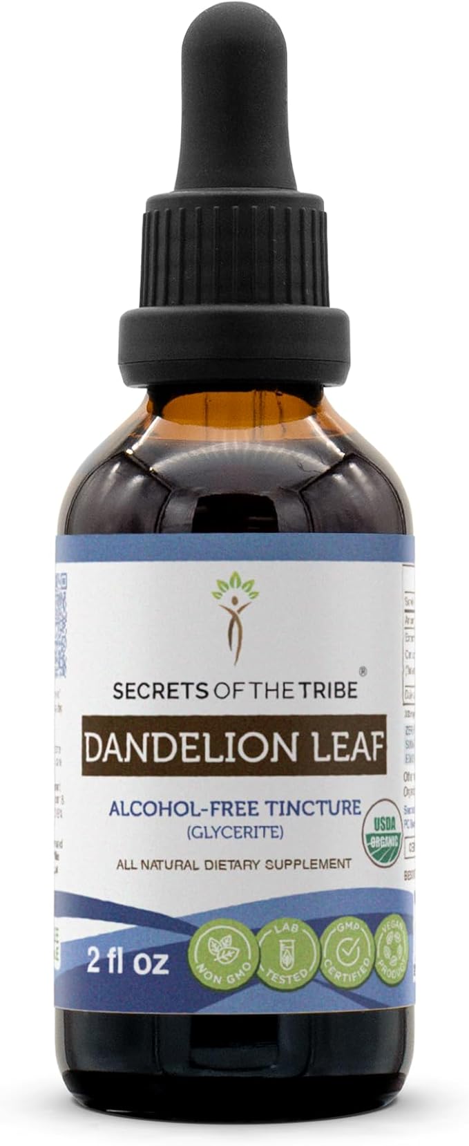Dandelion Leaf USDA Organic | Alcohol-FREE Extract, High-Potency Herbal Drops, Digestive System | Made from 100% Certified Organic Dandelion Leaf (Taraxacum Officinale) Dried Leaf 2 oz
