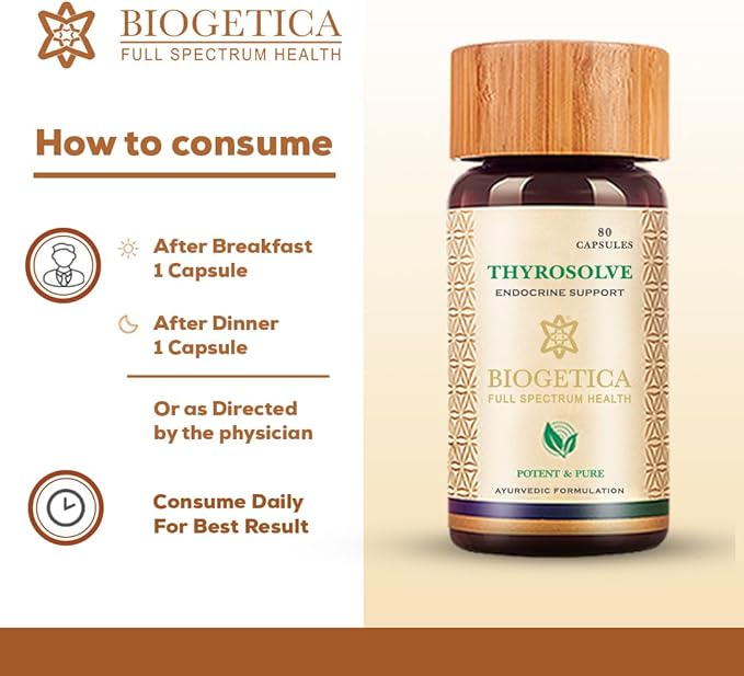 Thyroid Support Supplement - Natural Thyroid Support - Vegetarian & Non-GMO - 100% Vegan Ayurveda Supplement - 80 Capsules