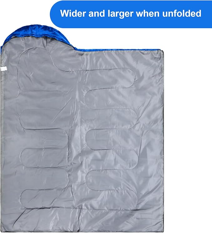 Tudomro 2 Pcs Camping Sleeping Bag for Adults, Lightweight Packable Waterproof Camping Gear Equipment to Keep Warm for Spring Summer Fall Indoor Outdoor Backpacking Hiking Travel