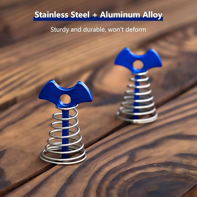 Fishbone Deck Anchor Pegs with Carabiners, Aluminium Deck Tent Stakes with Spring Buckle Aluminium Deck Windproof Tent Stakes for Outdoor Camping Hiking (10Pcs Silver)