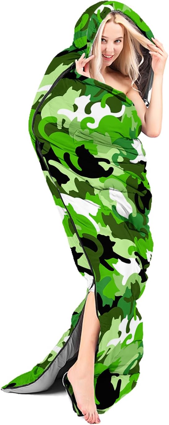 AILONEN Boys Sports Camping Sleeping Bags,Lightweight & Waterproof,3 Season Warm & Cool Weather,Black Player Basketball Sleeping Bags for Kids Adults,Travelling,Outdoors