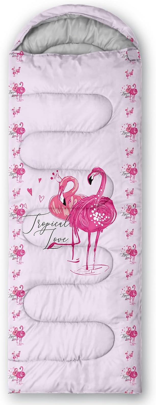 AILONEN Kids Floral Cat Camping Sleeping Bags,Lightweight & Waterproof,3 Season Warm & Cool Weather,Kawaii Kitten Sleeping Bags for Girls Adults,Travelling,Outdoors