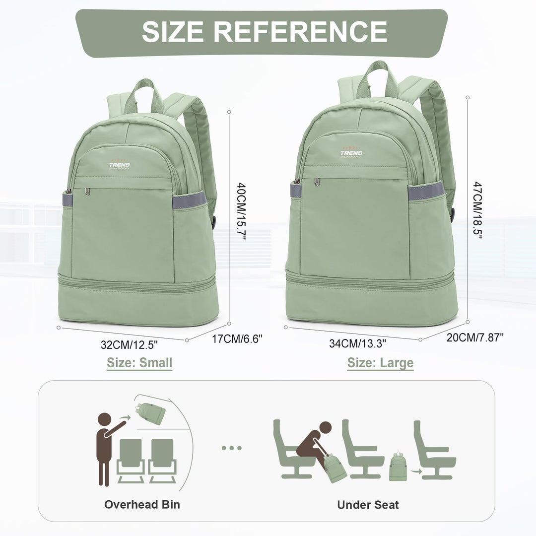 coofay Gym Backpack For Women Men Gym Bag With Shoe Compartment Waterproof Sports Backpack Dance Travel Backpack Green