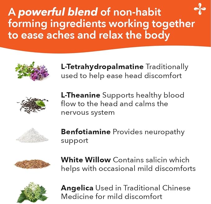 LifeSeasons Relieve-R - Eases Daytime Aches & Discomfort - Relaxes Muscles - Calms The Nervous System - Reduces Inflammation & Irritation - Non Habit Forming - 46 Capsules