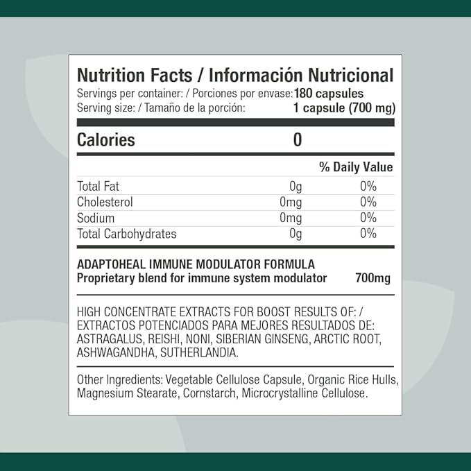 Immuneheal + Immodulator – Adaptogen Blend (180 Capsules ea.)