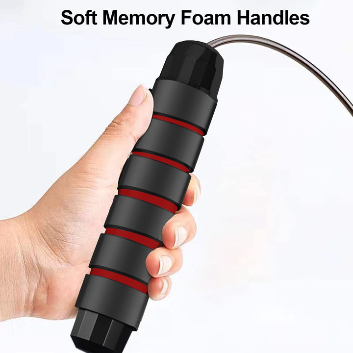 FITMYFAVO Jump Rope Cotton Adjustable Skipping Weighted jumprope for Women，Adult and Children Athletic Fitness Exercise Jumping Rope (Red)