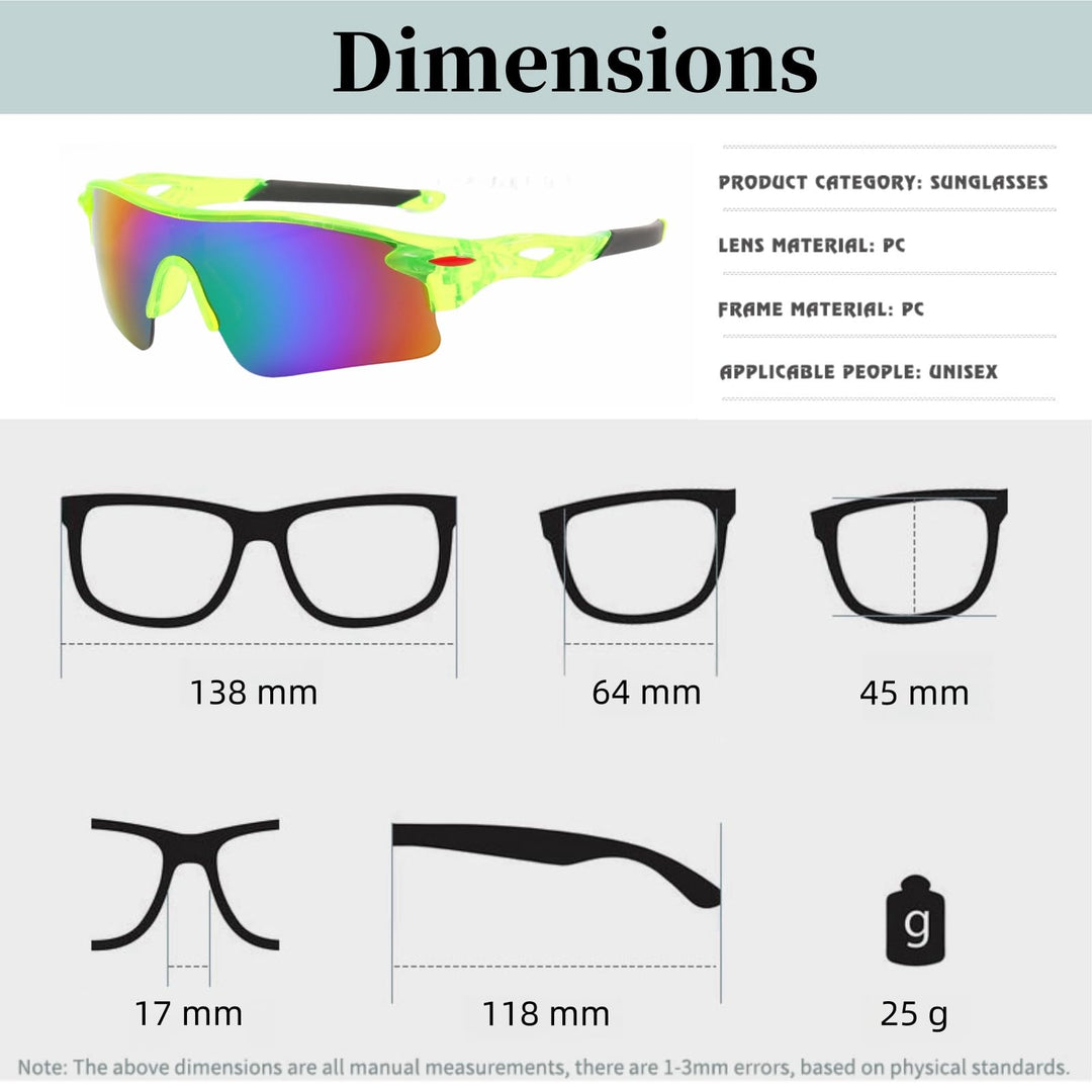 swanoble UV400 2 Sports Sunglasses for Kids Cycling,Light frame Sunglasses for Boys Girls,Youth Softball Baseball Golf (Transparent Green+White orange)