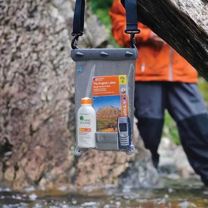 Aquapac Waterproof Large Paddle Case, Made in the UK, Shoulder Strap, Travel Essential, 5 Year Warranty (Large)