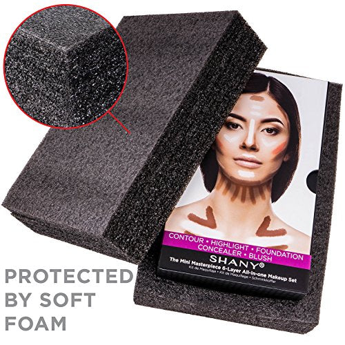 SHANY The Mini Masterpiece 6 Layers Makeup Foundation, Concealer, Camouflage, Contour, Blush and Face Cosmetics Sets - 6 Make up Kits Palettes