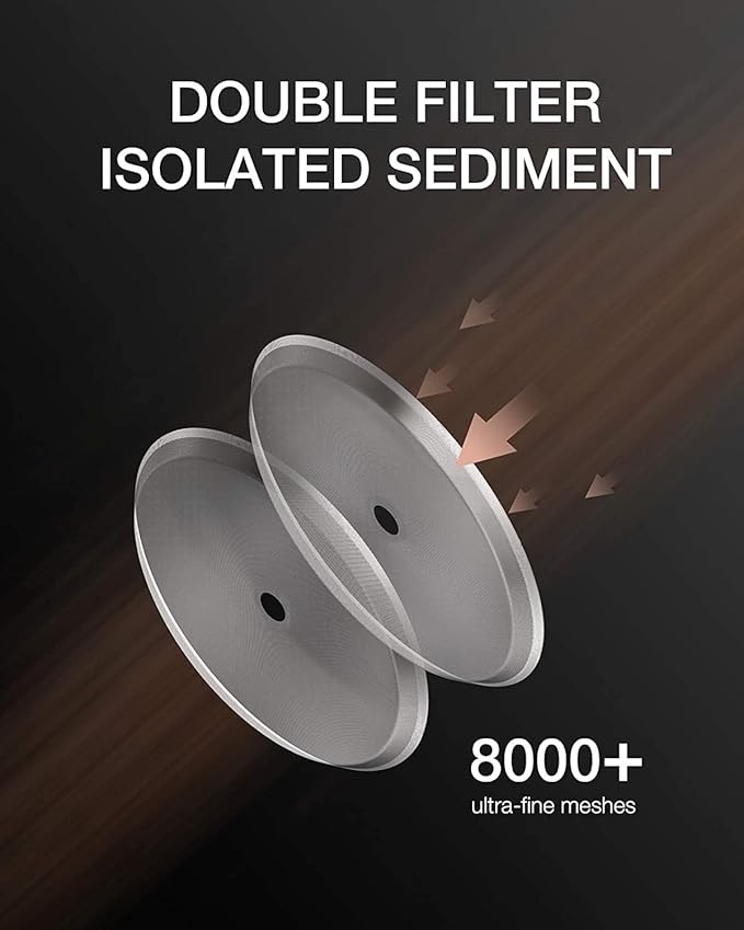 BAYKA 21 Ounce 0.6 Liter French Press Coffee Tea Maker Small, Heat Resistant Thickened Borosilicate Glass Stainless Steel Single Serve Brewer, Cold Brew Cafetera Teapot, Copper