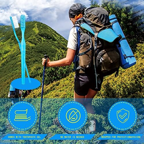 Disposable Toothbrushes with Toothpaste Adult Pre-Pasted Disposable Toothbrushes Travel Toothbrushes with Toothpaste Bulk Toothbrushes Waterless Toothbrush Individually Wrapped Mint-100Pcs