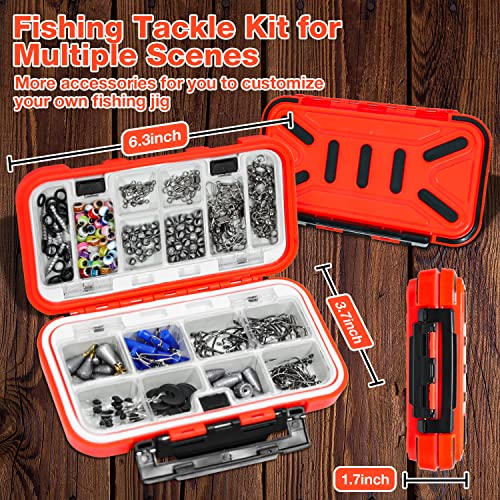 24Pcs Fishing Lures Kit for Freshwater Bait Tackle Kit for Bass Trout Salmon Fishing Accessories Tackle Box Including Spoon Lures Soft Plastic Worms Crankbait Jigs Fishing Hooks Topwater Lures