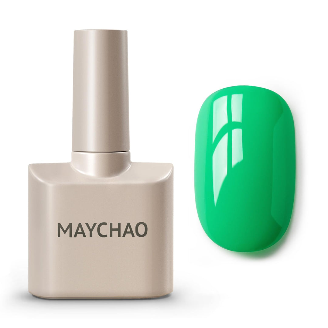 Maychao 15Ml Forest Gel Nail Polish 1Pc Green Gel Polish Soak Off Uv Led Nail Polish Nail Art Starter Manicure Salon Diy At Home