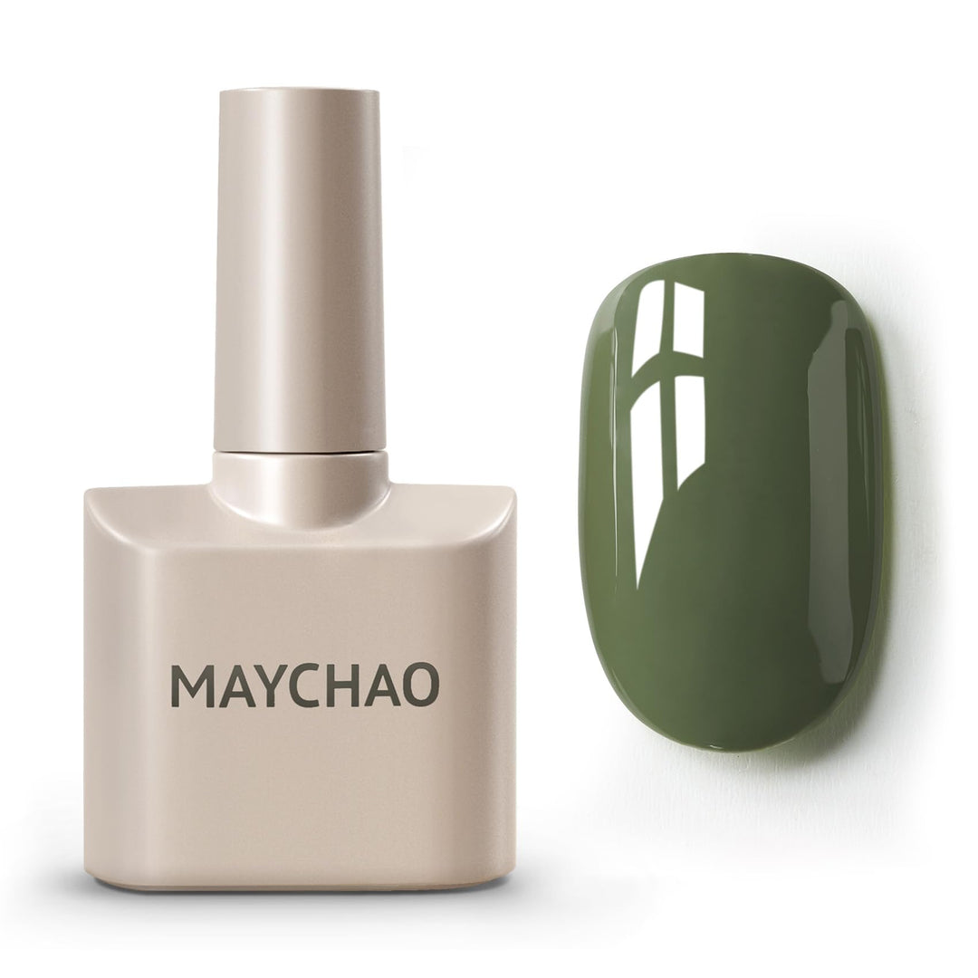 Maychao 15Ml Gel Nail Polish 1Pc Matcha Green Gel Polish Soak Off Uv Led Nail Polish Nail Art Starter Manicure Salon Diy At Home