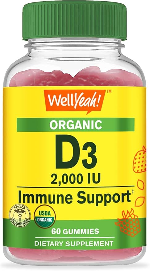 Organic Vitamin D3 + Zinc, Gummies Bundle - Great Tasting, Vitamin Supplement, Gluten Free, GMO Free, Chewable Gummy