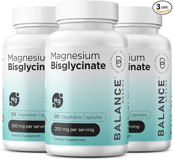 Magnesium Bisglycinate 200mg, High Absorption Chelated, 120 Vegan Capsules - Supports Heart Health, Muscle Cramps, Bone Health & Positive Mood